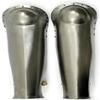 Steel Gladiator Style Greaves Medieval Leg Protection Leg Armor Set, Medium, Silver view 1