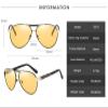 WIVKS Night Driving Glasses Anti Glare Polarized UV400 Night Vision Yellow Driver's Sunglasses for Men Cycling Fishing Golf (Golden), Large view 2