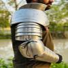 NineFit Basics Medieval Knight Shoulder Armor Perfect Medieval Costume for an Epic Look Shoulder Armor Great Personalized Gift, Adult, Silver Polish view 4