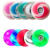 8 Pack Light Up Inline Skate Wheels Roller skate Wheels with ABEC-9 Bearing 72mm 76mm 80mm Inline Skate Replacement Wheels 85A for Indoor & Outdoor (Blue) view 1