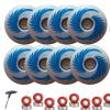 8 Pack Light Up Inline Skate Wheels Roller skate Wheels with ABEC-9 Bearing 72mm 76mm 80mm Inline Skate Replacement Wheels 85A for Indoor & Outdoor (Blue) view 2