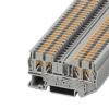 10pcs Fast Wiring Connector PT2.5-Quattro Din Rail Combined Push in Spring Screwless Terminal Block PT-2.5QUATTRO PE(Gray) view 1