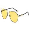 WIVKS Night Driving Glasses Men Women - Anti-Glare Polarized UV400 Yellow Safety Night Vision Glasses for Driving Fishing (Black/Golden) view 1