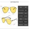 WIVKS Night Driving Glasses Men Women - Anti-Glare Polarized UV400 Yellow Safety Night Vision Glasses for Driving Fishing (Black/Golden) view 2
