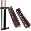 TIECHUINIUB Traditional Wall Mounted Billiard Cue Rack, Billiard Entertainment Accessories for Family, Snooker Pool Cue Rack Holds 6 Cues 33cmx7cmx2cm view 2