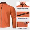 Zengjo Mens Zip Up Jacket Athletic(Orange,M) view 4