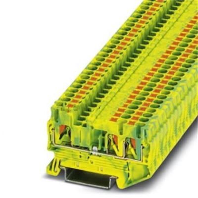 KDNHVRQY 10pcs PT 1.5/S-Twin-PE 3208171 Din Rail Super Thin Quick Wiring Terminal Blocks Fast Connector Cable Earth Conductor Terminals