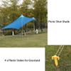 MiBoce Pop Up Beach Tent Sun Shelter, 210 * 210cm Portable Beach Tent Canopy, with 2 Iron Poles, Sand Shovel, Ground Pegs, Windproof Ropes, Waterproof Carry Bag, for Beach, Camping, Fishing, Outdoors view 2