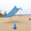 MiBoce Pop Up Beach Tent Sun Shelter, 210 * 210cm Portable Beach Tent Canopy, with 2 Iron Poles, Sand Shovel, Ground Pegs, Windproof Ropes, Waterproof Carry Bag, for Beach, Camping, Fishing, Outdoors view 4