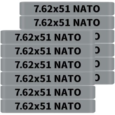 12 Pack Miaozhun 7.6251 NATO Magazine Marking Bands Holster Pouch, 7.62 NATO Magazine Ammo Caliber Identification Bands Holster Accessories (Gray-Black)