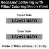 12 Pack Miaozhun 7.6251 NATO Magazine Marking Bands Holster Pouch, 7.62 NATO Magazine Ammo Caliber Identification Bands Holster Accessories (Gray-Black) view 2