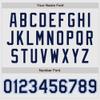 NineFit Basics Custom White Pinstripe Baseball Jersey, Printed Stitched Personalized Name Number, Navy Blue Baseball Shirt Men Women Youth view 3