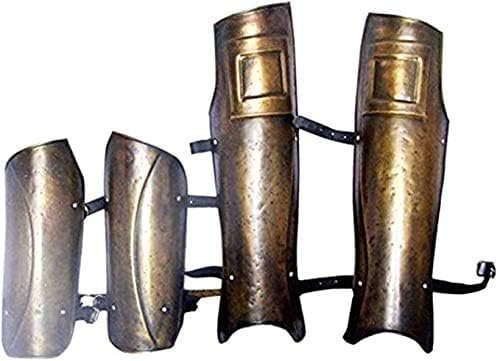 CREATIVEERA Medieval 300 Greek Spartan King Leonidas Armor Arm & Leg Guard Set Antique Finish, Adult