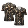 Stylish Athletic Sports Jersey Luxury-Fleur-De-Lis-Bronze Men's Rugby Jersey X-Large view 1
