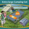 NESDCC 79" L x 32" W x 18" H Oversize XXL Camping Cot with Comfortable Mattress for Adults Extra Wide Cots for Sleeping Folding Cot Camping Bed Heavy Duty with Carry Bag for Home Office Outdoor view 3