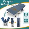 NESDCC 79" L x 32" W x 18" H Oversize XXL Camping Cot with Comfortable Mattress for Adults Extra Wide Cots for Sleeping Folding Cot Camping Bed Heavy Duty with Carry Bag for Home Office Outdoor view 4