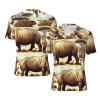 Stylish Athletic Sports Jersey Endangered-Rhino-Desert Men's Rugby Jersey Large view 1