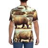 Stylish Athletic Sports Jersey Endangered-Rhino-Desert Men's Rugby Jersey Large view 4