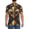 Stylish Athletic Sports Jersey Gold-Luxury-Fleur-De-Lis Men's Rugby Jersey Large view 4