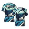 Stylish Athletic Sports Jersey Shark-Open-Mouth-Sea Men's Rugby Jersey X-Large view 1