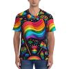 Stylish Athletic Sports Jersey LGBT-Pride-Rainbow Men's Rugby Jersey Large view 2
