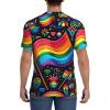 Stylish Athletic Sports Jersey LGBT-Pride-Rainbow Men's Rugby Jersey Large view 4