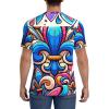 Stylish Athletic Sports Jersey Fleur-De-Lis-Colorful Men's Rugby Jersey 4X-Large view 4
