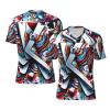 Stylish Athletic Sports Jersey Poker-Cards Men's Rugby Jersey Large Black view 1