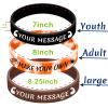 KUCLIN 50Pcs Custom Rubber Bracelets Personalized Silicone Wristbands Customized Bulk for Events, Support, Wedding, Awareness, Motivation Customizable view 2