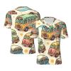 Stylish Athletic Sports Jersey Pastel-Cartoon-Bus Men's Rugby Jersey Small Black view 1
