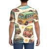 Stylish Athletic Sports Jersey Pastel-Cartoon-Bus Men's Rugby Jersey Small Black view 4