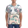 Stylish Athletic Sports Jersey Rainbow-Animal-Cartoon Men's Rugby Jersey Small view 2
