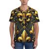 Stylish Athletic Sports Jersey Fleur-De-Lis-Gold Men's Rugby Jersey Large view 2
