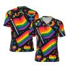 Stylish Athletic Sports Jersey LGBT-Gay-Pride-Rainbow Men's Rugby Jersey Large view 1