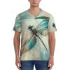 Stylish Athletic Sports Jersey Grunge-Dragonfly-Bug Men's Rugby Jersey Small Black view 2