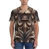 Stylish Athletic Sports Jersey Fleur-De-Lis-Brown Men's Rugby Jersey Xx-Large view 2