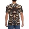 Stylish Athletic Sports Jersey Fleur-De-Lis-Brown Men's Rugby Jersey Xx-Large view 4
