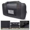 GAZJYUSP Tactical Pistol Case Firearm Shooting Case for Shooting Range Outdoor Hunting Handgun Bag for Full-Size Handguns and Magazines Gun Case Soft Gun Carrying Storage Bag (Black) view 3