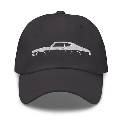 1969 Chevelle Dad hat for Chevy Classic Car Owners Enthusiasts Muscle Cars Cap Dark Grey