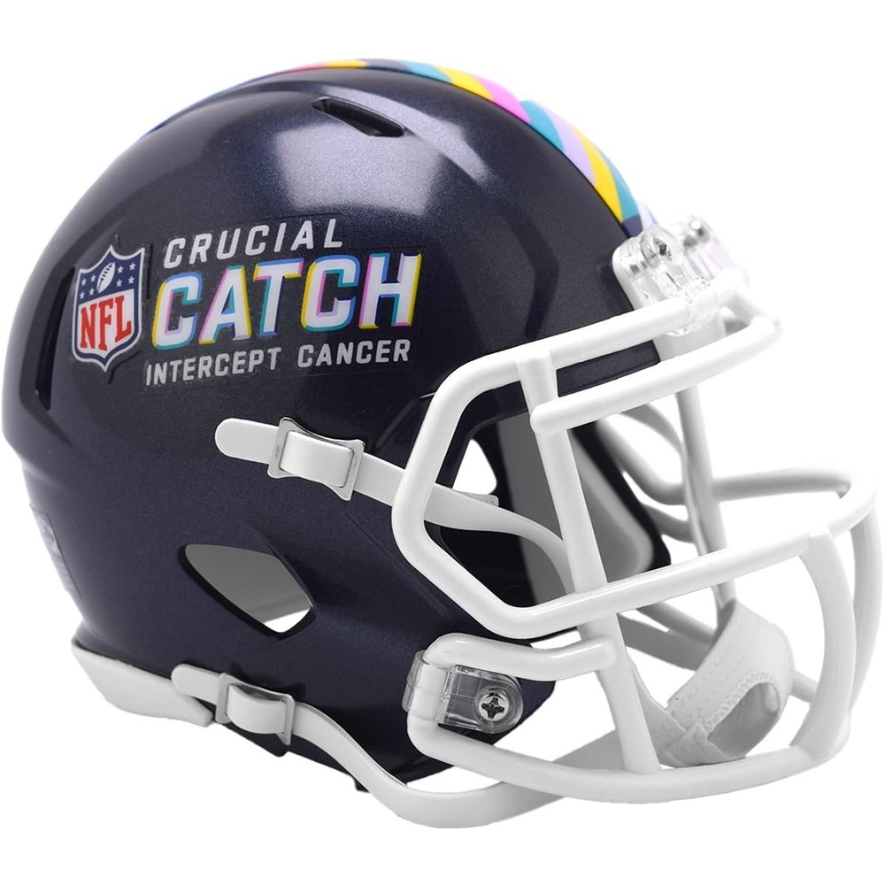 Cancer Awareness Intercept Cancer 2024 Riddell Revolution Speed Mini Football Helmet