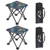 Wind Tour Portable Folding Camping Stool Outdoor Camping Lightweight Samll Chair for Fishing Hiking Gardening and Beach with Carry Bag (Medium Blue -2) view 1