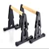 BARVORE Wooden Parallettes, low or medium gymnastics bars, handstand bars with wooden handle, parallette bars for calisthenics, push up bar, bodyweight training (High (30 cm)) view 1