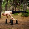 BARVORE Wooden Parallettes, low or medium gymnastics bars, handstand bars with wooden handle, parallette bars for calisthenics, push up bar, bodyweight training (High (30 cm)) view 2