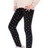 Children Girls Leggings Printing Warm Thick Fleece Lined Kids Skinny Pants Trousers Teenage Child 2 13 (Navy, 6-7 Years) view 3