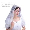 Uitndvyte Veil Mantilla Veils Latin Mass Flower Embroidered Covering Church Veil For Head Lace Scarf For Confirmation Baptism for Mass Wedding Bridesmaids, White view 4