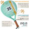 P.ala Monaco 355g Control Carbon Mint Padel Racket  Medium Balance Design, 100% Carbon Fiber Frame, EVA Memory Core, 3D Precision Texture, Racing-Inspired, Designed in California 2025 view 2