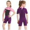 NATYFLY Kids Wetsuit, 2.5mm Neoprene Thermal Swimsuit, Shorty Wetsuit for Girls Boys and Toddler, Short Sleeve Kids Wet Suits for Swimming view 1