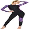 Women's Rash Guard Anti-UV Swimwear Dive Skin,Long Sleeve One Piece Front Zipper Wetsuit(XL, Z2) view 3