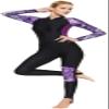 Women's Rash Guard Anti-UV Swimwear Dive Skin,Long Sleeve One Piece Front Zipper Wetsuit(XL, Z2) view 4
