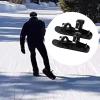 Ywhimsicaly Mini Short Ski Skates for Snow | Skis for Winter Shoes | Short Snowskates Skiboards | The Real Original Outdoor Skiing Mini Sled Mini Snowboard Sled Shoes view 3